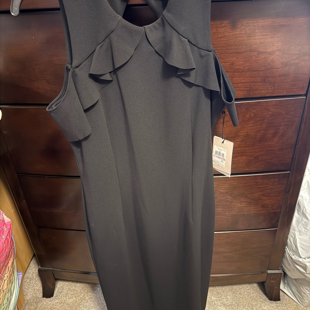 Elegant Black Ruffle Dress